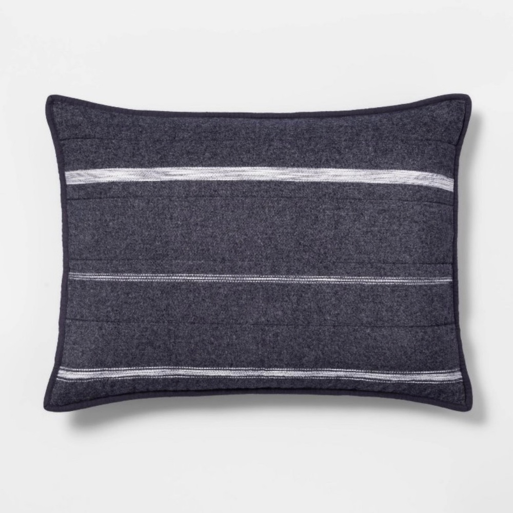 2 NEW Standard Threshold flannel pillow Shams